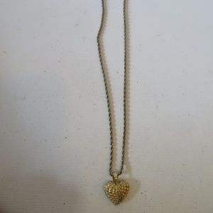 SHAG 2PC HEART PENDANT W/ 14KGP NECKLACE 24"CHAIN